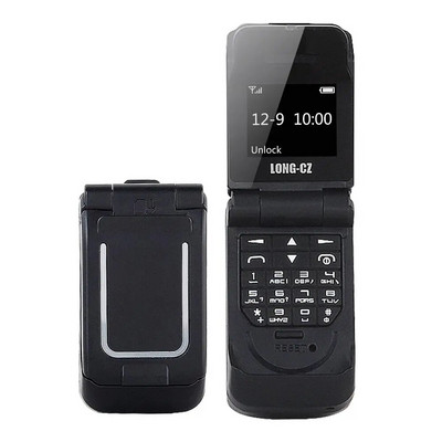 J9 0,66"-os Mini Filp mobiltelefon Clamshell FM vezeték nélküli Bluetooth 3.0 tárcsázó kihangosító fejhallgató mobiltelefon egy SIM-kártyás telefon