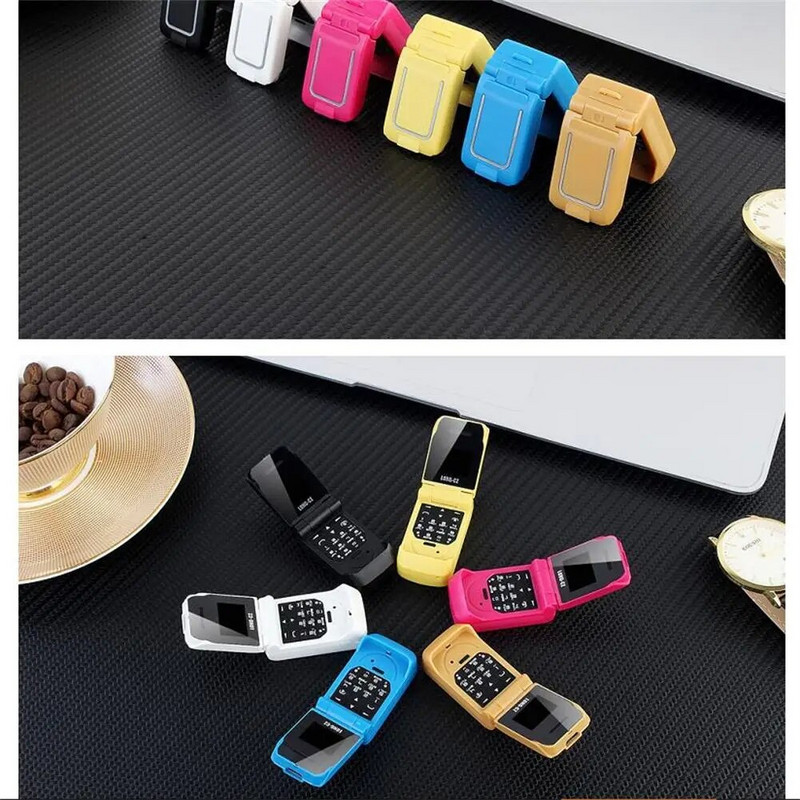 J9 0.66" Mini Filp mobilni telefon na preklop FM bežični Bluetooth 3.0 biranje Hands Free slušalica mobitel telefon s jednom SIM karticom