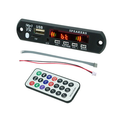 5/12V MP3 WMA ploča dekodera USB TF FM radio Bluetooth-kompatibilan 5.0 audio MP3 player modul s daljinskim upravljačem za automobil