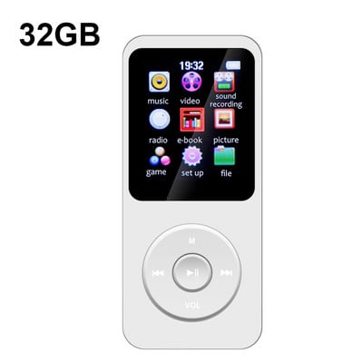 Muzica MP3 Player Ecran de 1,8 inchi Player muzical portabil Suport sunet HIFI Card TF 128G cu înregistrare video/voce/radio FM/carte electronică