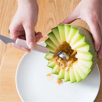 Πολυλειτουργικό μαχαίρι για σκάλισμα φρούτων Καρπούζι Baller Ice Cream Dig Ball Scoop Spoon Baller Κουζίνα DIY Κρύα πιάτα Εργαλεία Gadgets