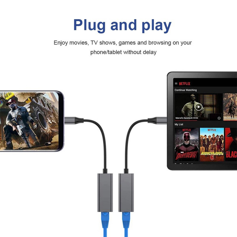 3.0 към 2.5G LAN Gigabit Ethernet адаптер RTL8156B 2500/1000/100Mbps USB C 3.1 RJ45 мрежова карта за лаптоп, настолен компютър