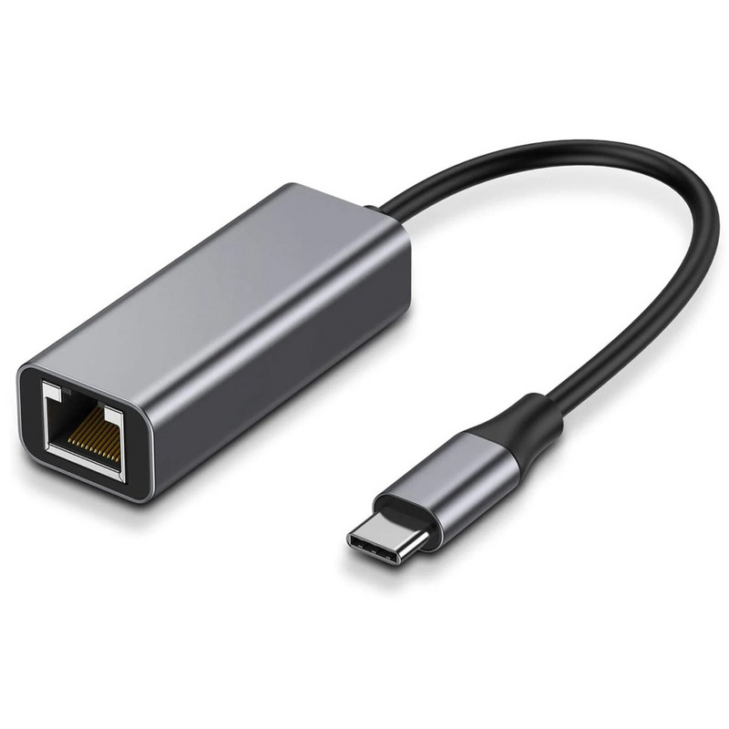 3.0 към 2.5G LAN Gigabit Ethernet адаптер RTL8156B 2500/1000/100Mbps USB C 3.1 RJ45 мрежова карта за лаптоп, настолен компютър