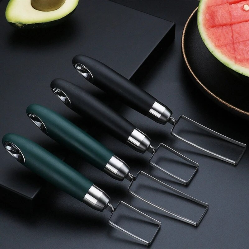 304 Nerūdijančio plieno arbūzų pjaustymo artefaktas Naujas vaisių daliklis, pjaustymo kubeliais įrankiai 85AD