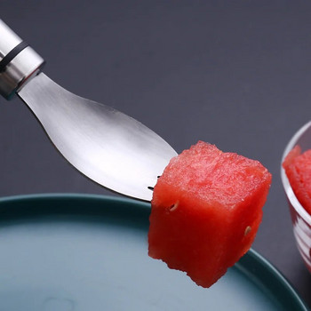Εργαλεία φρούτων κουζίνας Πεπόνι κοπής διπλής χρήσης από ανοξείδωτο χάλυβα Δικέφαλο Καρπούζι