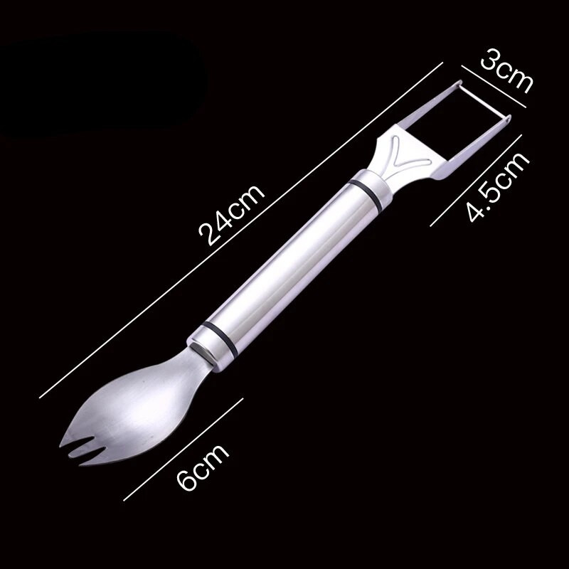 Nerūdijančio plieno dvigalvis arbūzų kauliukas Dviejų paskirčių melionų pjaustymo daugiafunkcis melionų skirstytuvas virtuvės vaisių įrankiai