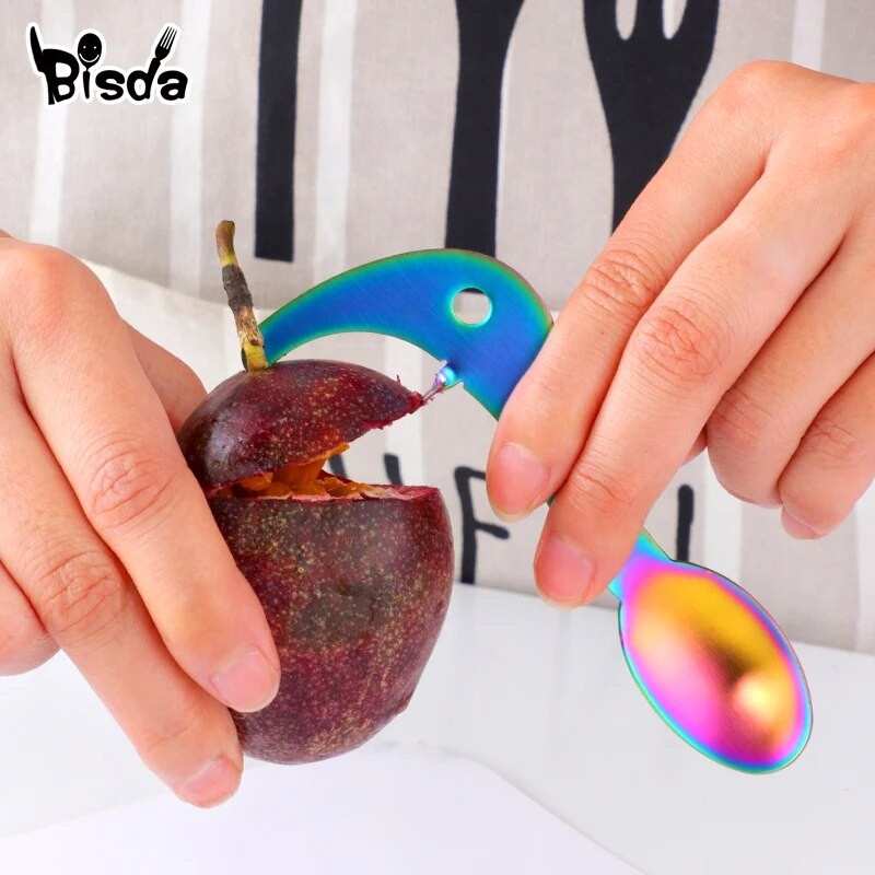 Deschizător de fructe de pasiune din oțel inoxidabil Cuțit multifuncțional de tăiere pentru avocado Cuțit de deschidere cu lingură specială Gadget Instrument de comoditate