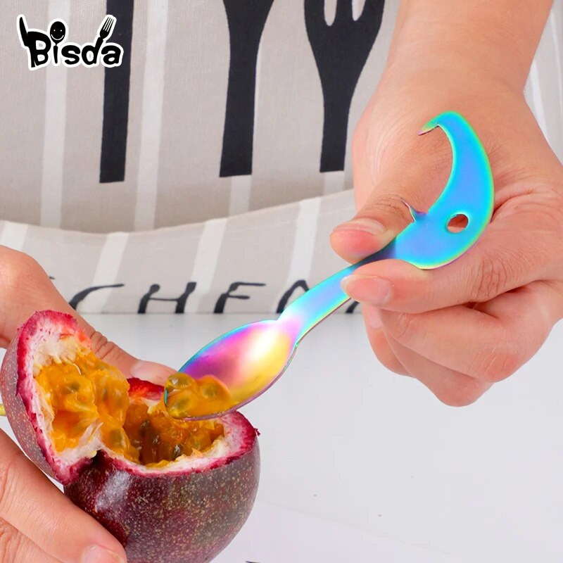 Deschizător de fructe de pasiune din oțel inoxidabil Cuțit multifuncțional de tăiere pentru avocado Cuțit de deschidere cu lingură specială Gadget Instrument de comoditate