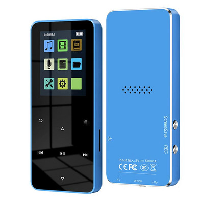 Naujas 1,8 colio metalinis jutiklinis MP3 MP4 muzikos grotuvas, suderinamas su „Bluetooth“, 5,0 FM radijas, vaizdo grotuvas, 8/32 GB el. knyga „Hifi“ grotuvas „Walkman“