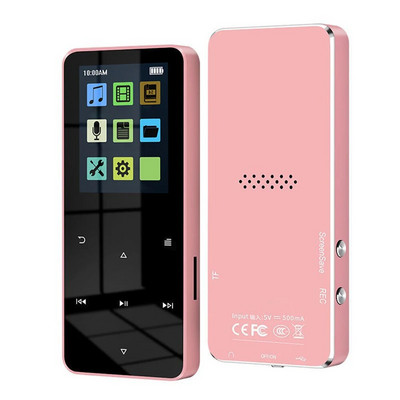 Naujas 1,8 colio metalinis jutiklinis MP3 MP4 muzikos grotuvas, suderinamas su „Bluetooth“, 5,0 FM radijas, vaizdo grotuvas, 8/32 GB el. knyga „Hifi“ grotuvas „Walkman“