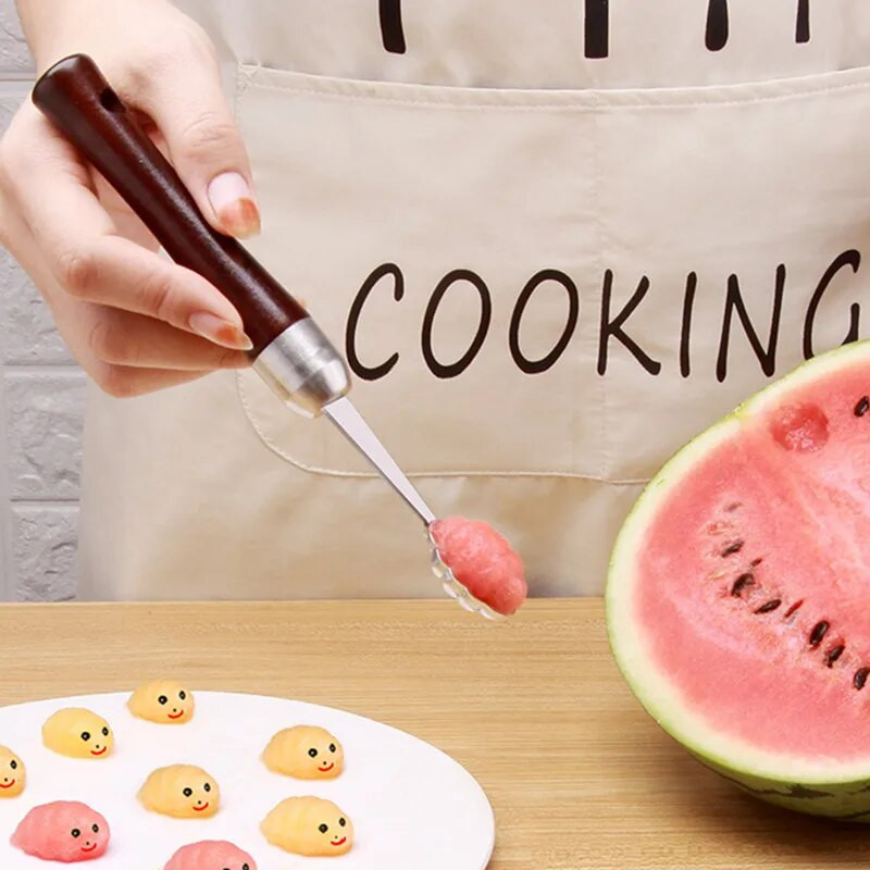 Vaisių lėkštė Drožybos peilis Melionas Šaukštas Nerūdijantis Arbūzas Ledai Kasti Kaušelis Virtuvė „Pasidaryk pats“ Įrankiai Maisto pjaustytuvai