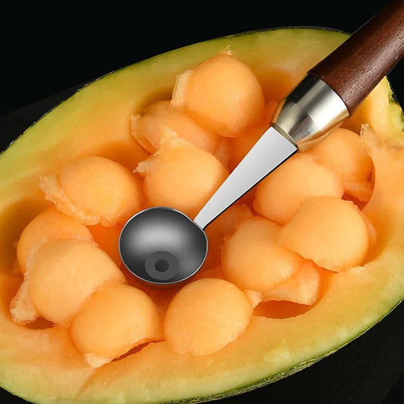 Vaisių lėkštė Drožybos peilis Melionas Šaukštas Nerūdijantis Arbūzas Ledai Kasti Kaušelis Virtuvė „Pasidaryk pats“ Įrankiai Maisto pjaustytuvai