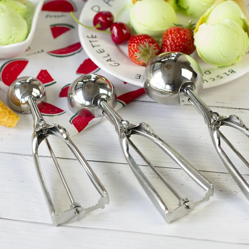 Kuglica za voće od nehrđajućeg čelika Loptica za kopač sladoleda Višenamjenska kuglica za vrhnje Lubenica Hrpe žlica Kuhinjski gadget