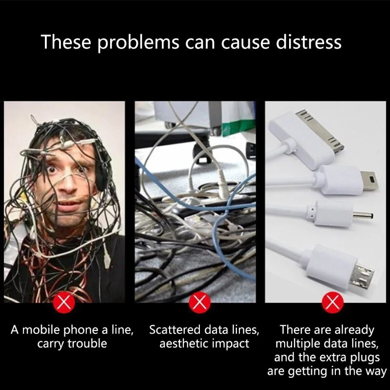 10 vnt Universalus Micro USB į C tipo duomenų perdavimo keitiklį Duomenų perdavimo priedai, naudojami visiems C tipo kištukams