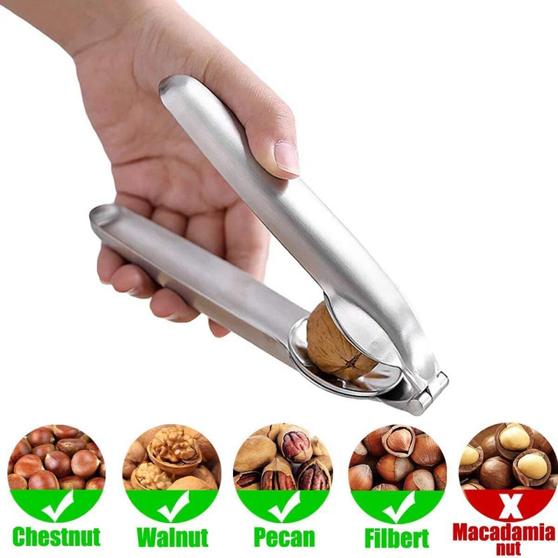 Deschizător de castane Agrafă pentru spărgător de nuci 304 din oțel inoxidabil Nucă Pecan Filbert Macadamia Fistic Cuțit Ustensile de bucătărie