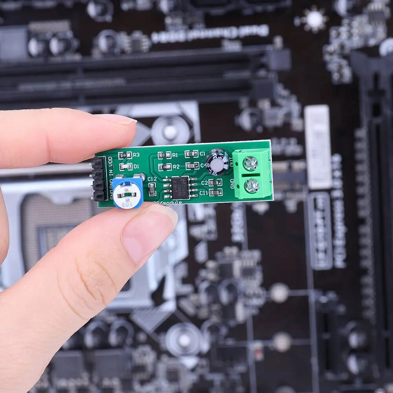 1-5 vnt LM386 garso stiprintuvo modulis, 200 kartų stiprinamas skaitmeninis monofoninis stiprintuvo modulis 10K reguliuojami elektroniniai komponentai