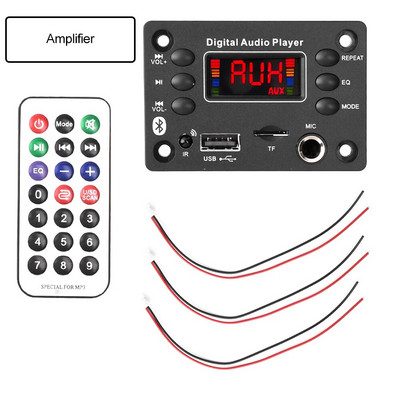 DC 7-16V Bluetooth 5.0 MP3 WMA WAV APE FLAC Decoder Board 2*25W Amplifier Module Car Audio Microphone Music Player Speaker Radio