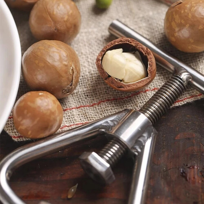 Mașină pentru deschiderea nucilor, instrument pentru decojitul de nuci, din oțel inoxidabil, pentru spargerea nucilor de macadamia, accesorii pentru deschiderea bucătăriei de uz casnic.
