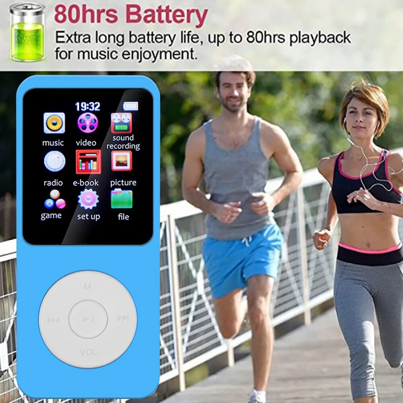 1,8 colio muzikos grotuvas Spalvotas ekranas MP3 MP4 Integruotas garsiakalbis Walkman Su Bluetooth suderinamas 5.0 Mini E-Book Walkman, skirtas Windows XP