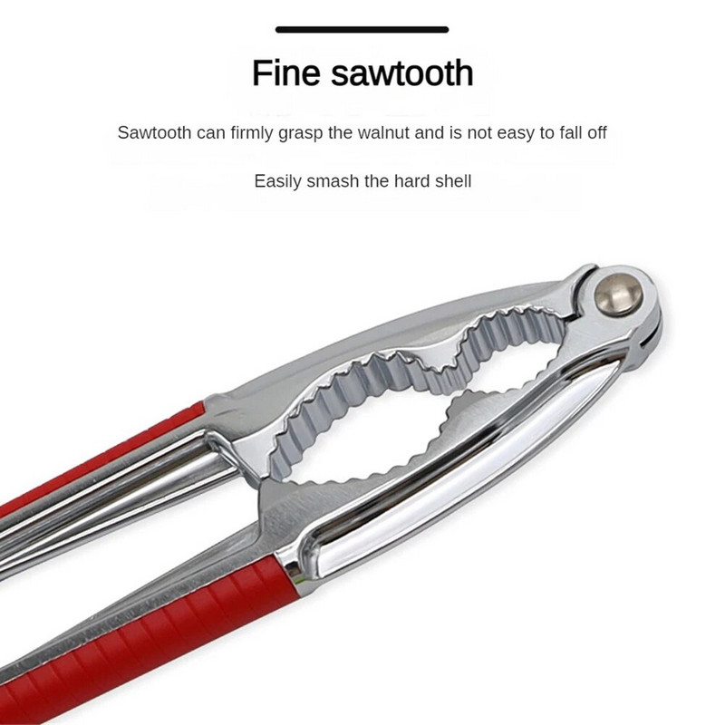 Daugiafunkcinis nerūdijančio plieno riešutų laužytojas pušies pekano riešutų lazdyno riešutų replės Greitas graikinių riešutų traškiklis Riešutų laužytojas