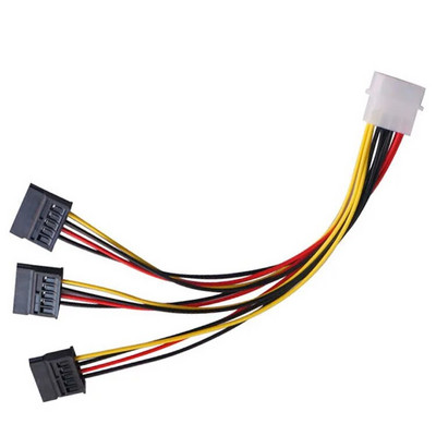 1 vnt Serial ATA SATA 4 kontaktų IDE Molex iki 1/2/3 iš 15 kontaktų HDD maitinimo adapterio kabelis Karšta visame pasaulyje akcija