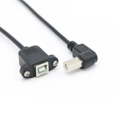 USB 2.0 B kištukinis ir USB B lizdas Spausdintuvo skydelio tvirtinimas prie mikro USB Mini usb tipo cmale ilgintuvo kabelio sraigtinės angos jungties laipsnis