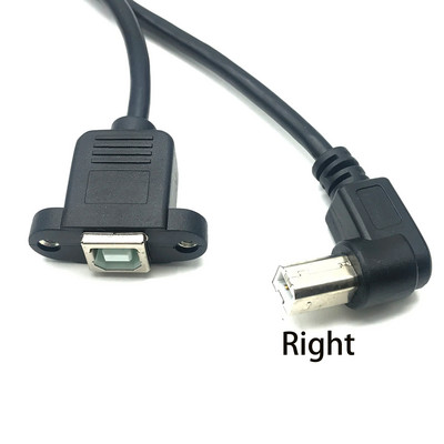 USB 2.0 B kištukinis ir USB B lizdas Spausdintuvo skydelio tvirtinimas prie mikro USB Mini usb tipo cmale ilgintuvo kabelio sraigtinės angos jungties laipsnis
