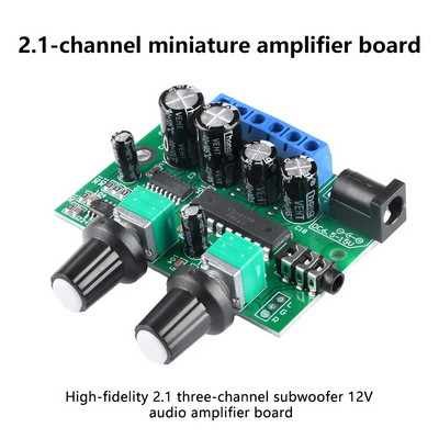 Placă de amplificator digital HiFi 2.1 canale clasa D 25W + 6W + 6W Amplificator de sunet TDA1517P Amplificator audio super bas pentru subwoofer