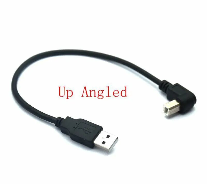 USB 2.0 A vīrs uz USB B cilpa B tips BM uz augšu un uz leju, pa labi un pa kreisi Printera skenera 90 grādu kabelis 50 cm 150 cm BM leņķiskais kabelis