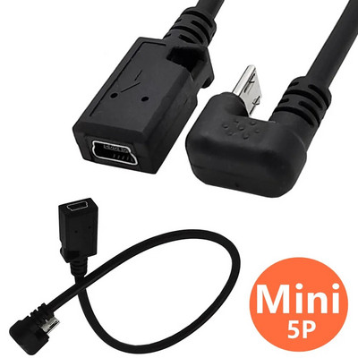 U formos 180 laipsnių kampu USB 3.1 C tipo vyriškas ir moteriškas Micro Mini Type-C USB otg USB-C įkrovimo duomenų keitiklio adapterio laidas