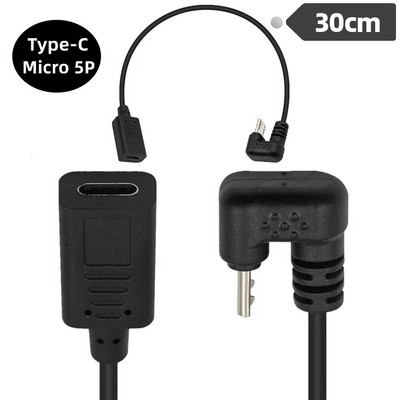 U formos 180 laipsnių kampu USB 3.1 C tipo vyriškas ir moteriškas Micro Mini Type-C USB otg USB-C įkrovimo duomenų keitiklio adapterio laidas