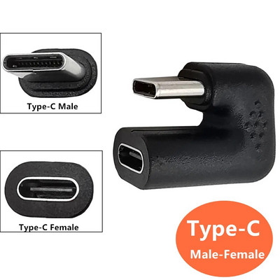 U formos 180 laipsnių kampu USB 3.1 C tipo vyriškas ir moteriškas Micro Mini Type-C USB otg USB-C įkrovimo duomenų keitiklio adapterio laidas