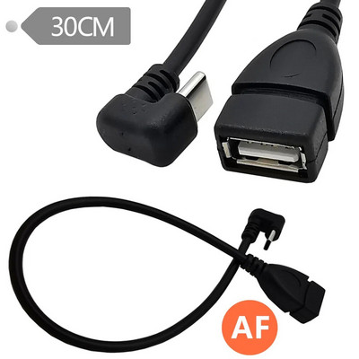 U formos 180 laipsnių kampu USB 3.1 C tipo vyriškas ir moteriškas Micro Mini Type-C USB otg USB-C įkrovimo duomenų keitiklio adapterio laidas