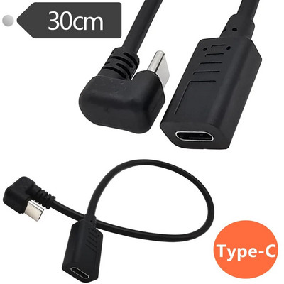 U formos 180 laipsnių kampu USB 3.1 C tipo vyriškas ir moteriškas Micro Mini Type-C USB otg USB-C įkrovimo duomenų keitiklio adapterio laidas