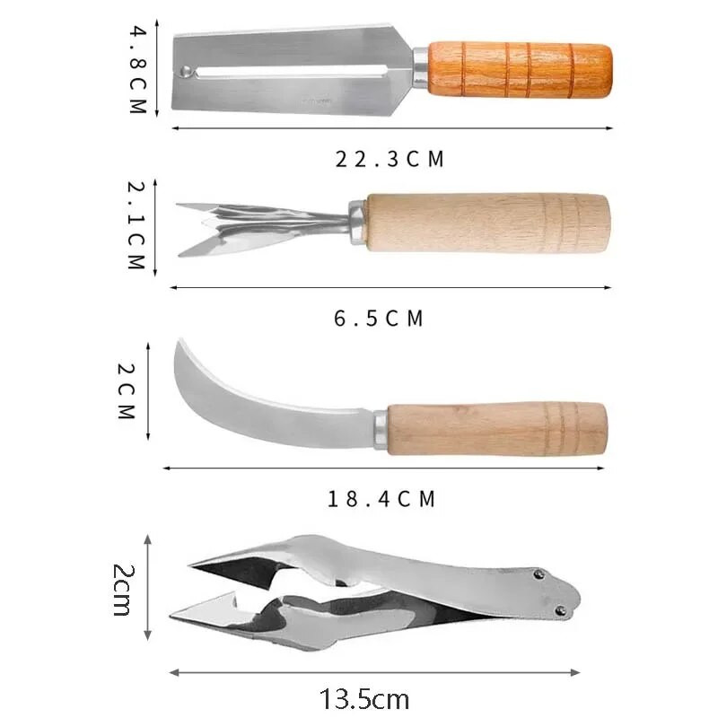 Nerūdijančio plieno ananasų skustuvas Braškių Huller vaisių drožimo peilis Neslystantis virtuvės priedai Ananasų šerdies pjaustyklė