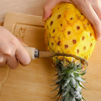 1 комплект нова белачка за ананас от неръждаема стомана Инструмент за премахване на семки Лесно ножче за захарна тръстика Зеленчукова плодова салата Кухненски джаджи