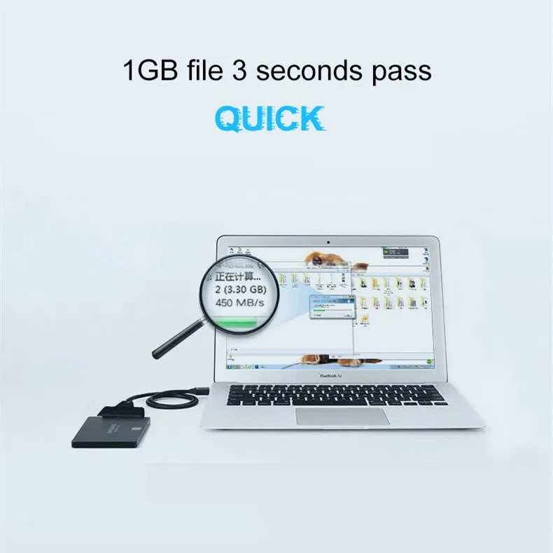 Aubess USB SATA 3 kabelis Sata į USB 3.0 adapteris iki 6 Gbps Palaikymas 2,5 colio išorinis SSD HDD kietasis diskas 22 kontaktų Sata III A25 2.0