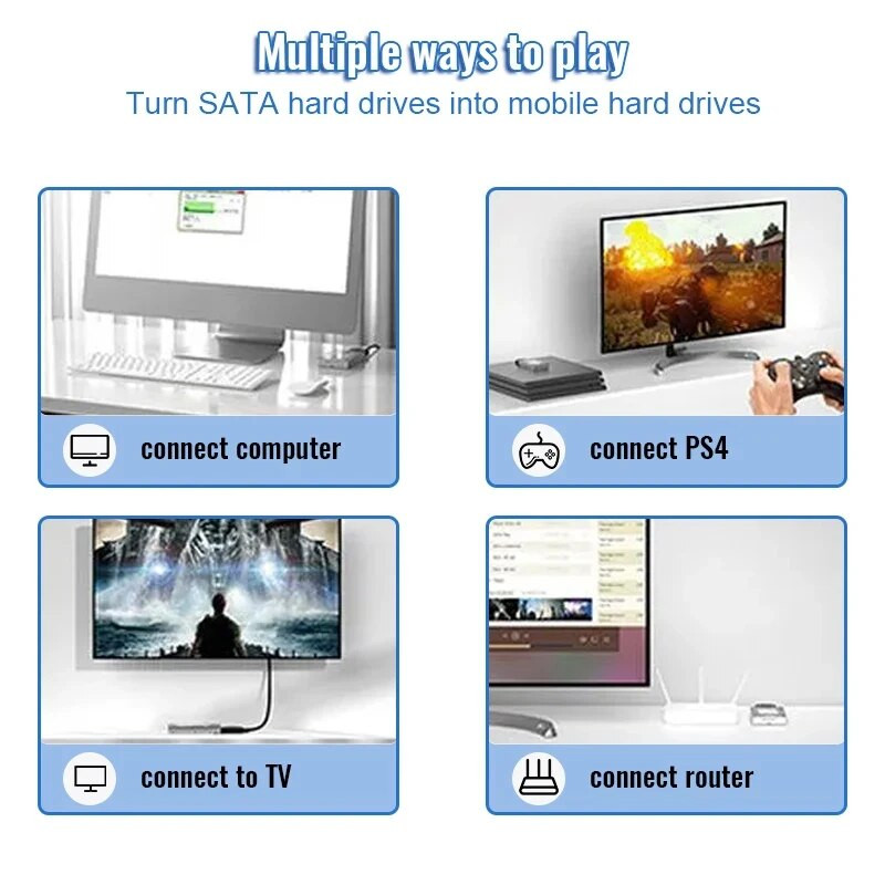 Aubess USB SATA 3 kabelis Sata į USB 3.0 adapteris iki 6 Gbps Palaikymas 2,5 colio išorinis SSD HDD kietasis diskas 22 kontaktų Sata III A25 2.0