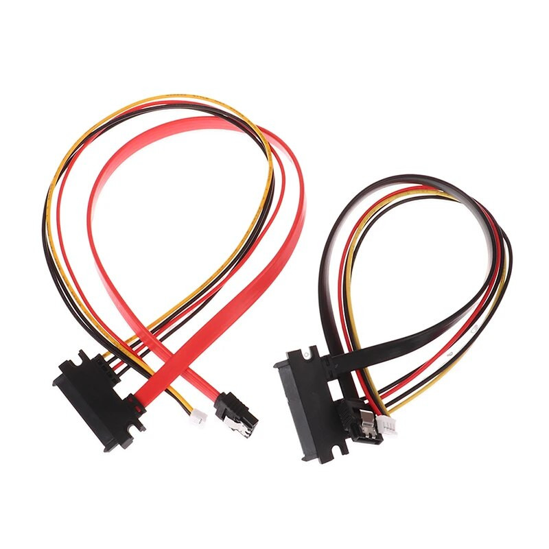 22 kontaktų (7+15) SATA duomenų ir maitinimo kombinuotas prailginimo kabelis iš lyties ir moteriško – SATA ilgintuvas 20 cm / 30 cm / 40 cm
