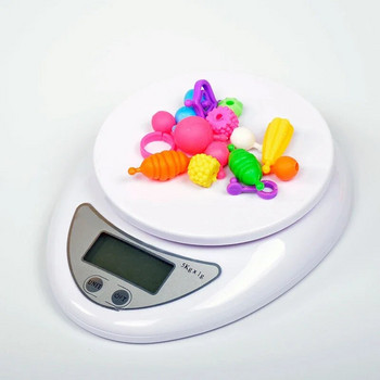 Με δίσκο 5kg Φορητή ψηφιακή ζυγαριά LED Ζυγαριά Ζυγαριά τροφίμων Μέτρηση βάρους Ζυγαριά κουζίνας Μικρή ζυγαριά Ζυγίζει σε γραμμάρια