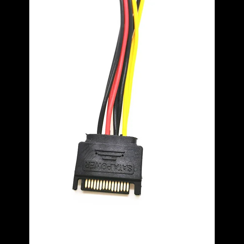 15 kontaktų SATA kištukas ir 2 moteriškas 15 kontaktų maitinimo standžiojo disko skirstytuvas Aukštos kokybės jungtis Maitinimo laidas, tinkamas standžiajam diskui