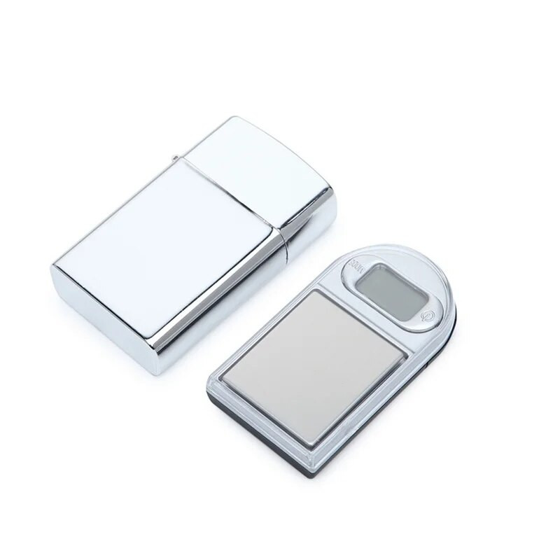 Mini kišeninės žiebtuvėlio svarstyklės 50g/100g/200g Tikslios skaitmeninės svarstyklės papuošalams deimantų perkrovimo virtuvei 0,01g Svoris