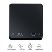 Skaitmeninės kavos svarstyklės su laikmačiu LED ekranu Espresso USB 3kg Maks.svoris 0,1g Didelio tikslumo matmenys oz/ml/g virtuvės svarstyklės