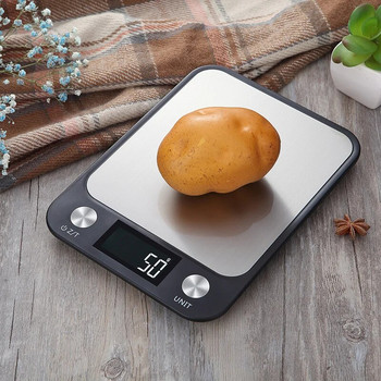 Кухненска везна 5/10/15 кг Претегляне на храна Кафе Баланс Цифрови везни Дизайн от неръждаема стомана Инструменти за измерване на готвене и печене
