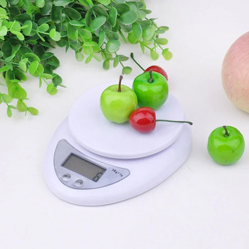 С тава 5 кг Преносима LED цифрова везна Везни Хранителен баланс Измерване на тегло Кухненски везни Малка везна за претегляне в грамове