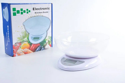 Su padėklu 5kg Nešiojamos LED skaitmeninės svarstyklės Maisto balanso matavimo Svoris Virtuvės svarstyklės Mažos svarstyklės svėrimas gramais