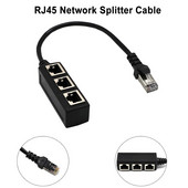 Ethernet kabel Splitter Mrežni adapter Ethernet Splitter 1 do 3 kabel RJ45 LAN Ethernet priključak Adapter