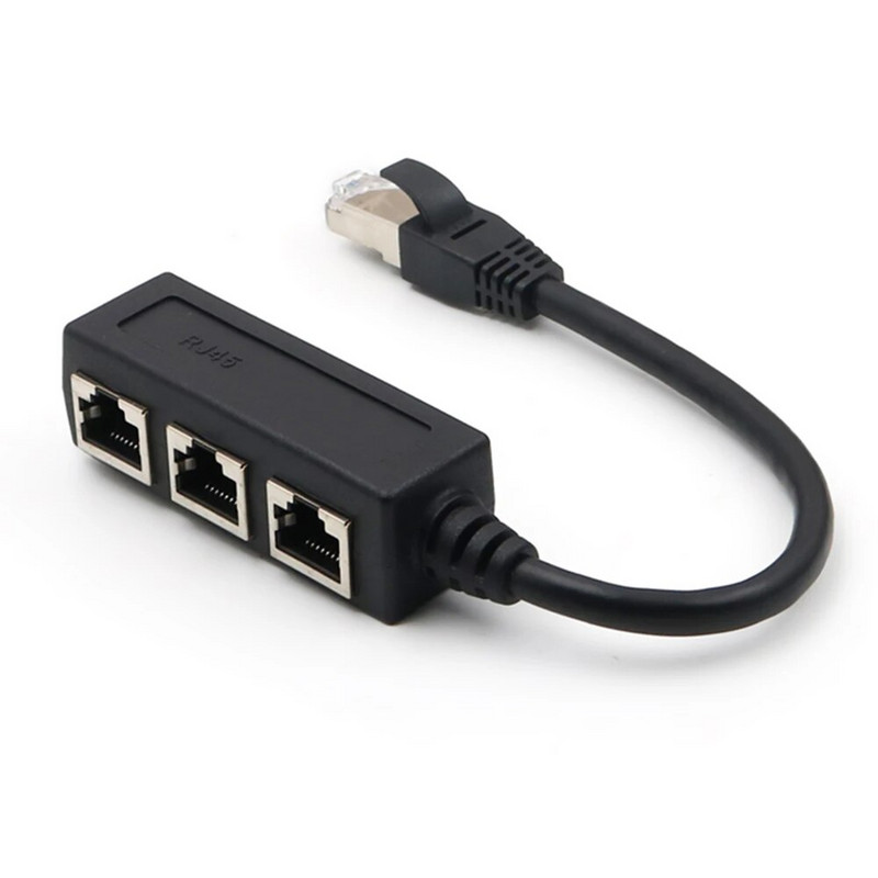 Ethernet kabel Splitter Mrežni adapter Ethernet Splitter 1 do 3 kabel RJ45 LAN Ethernet priključak Adapter