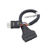 Pagrindinės plokštės vidinis USB 2.0 9 kontaktų į USB 3.0 20 kontaktų adapterio kabelis, pagrindinės plokštės USB 3.0 20 kontaktų antraštė prie USB 2.0 9 kontaktų tilto kabelis