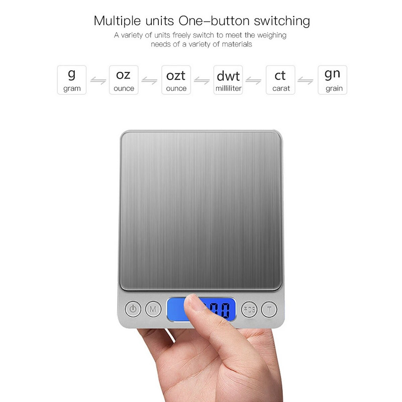 Pārtikas svari 500g/1kg/2kg/3kg Virtuves svari bascula cocina Pārnēsājamas rotaslietas Precīzs svars Digitālie svari deserta pagatavošanai DIY